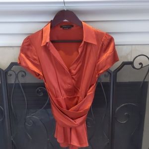 Chrome color silk blouse